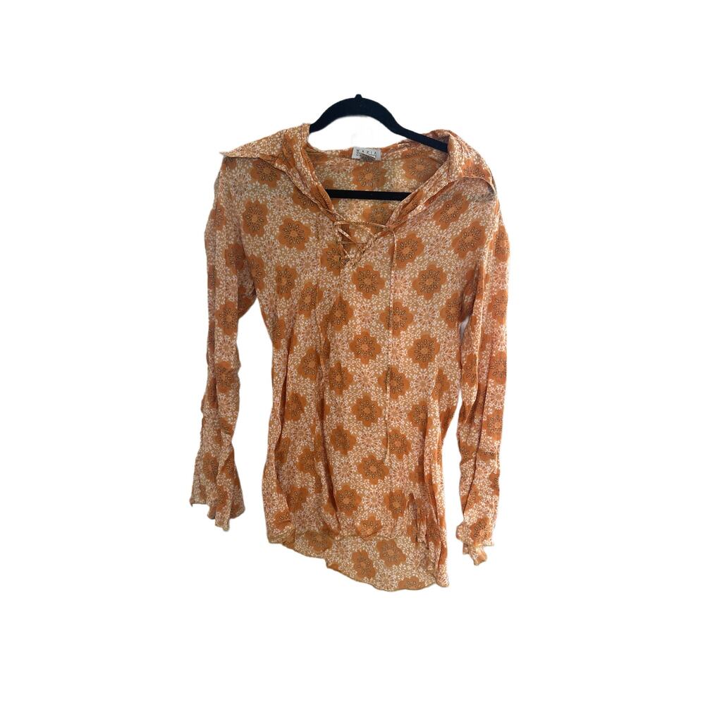 Vintage Collared Paisley Blouse